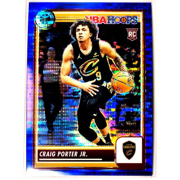 2023-24 NBA Hoops Premium Stock CRAIG PORTER JR. #65 Blue Pulsar Prizm 62/75 - Picture 1 of 2